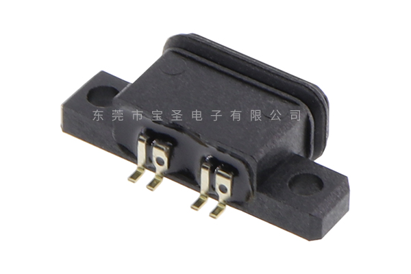 四周防水TYPE C 板上 4PIN 锁PCB板BS-USBC-1218